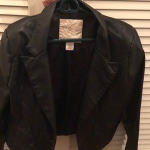 Pleather blazer
